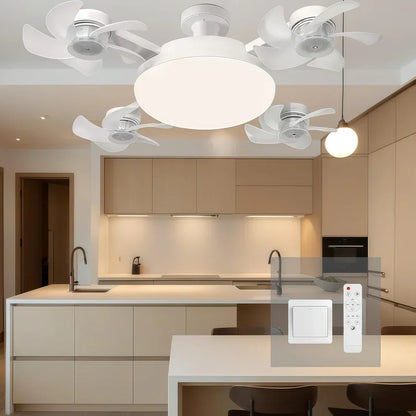 Socket Ceiling Fan with Light & Remote Control