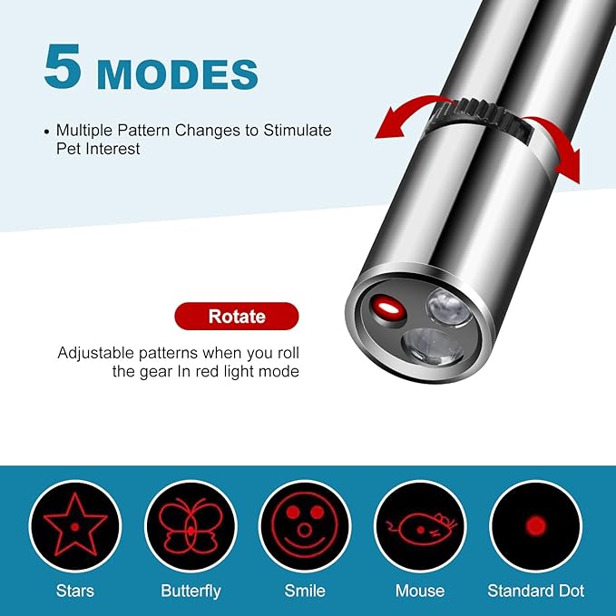 Interactive USB Rechargeable Cat Toy with Multiple Modes