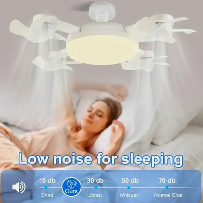Socket Ceiling Fan with Light & Remote Control