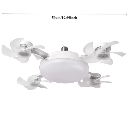 Socket Ceiling Fan with Light & Remote Control
