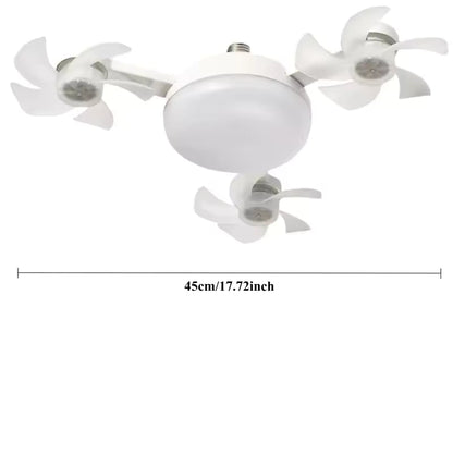 Socket Ceiling Fan with Light & Remote Control