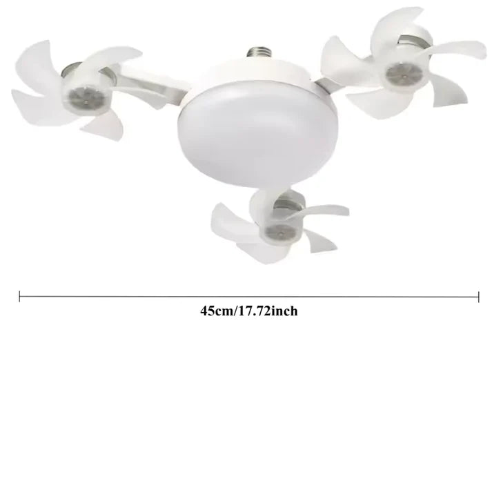 Socket Ceiling Fan with Light & Remote Control