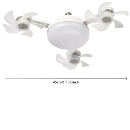 Socket Ceiling Fan with Light & Remote Control